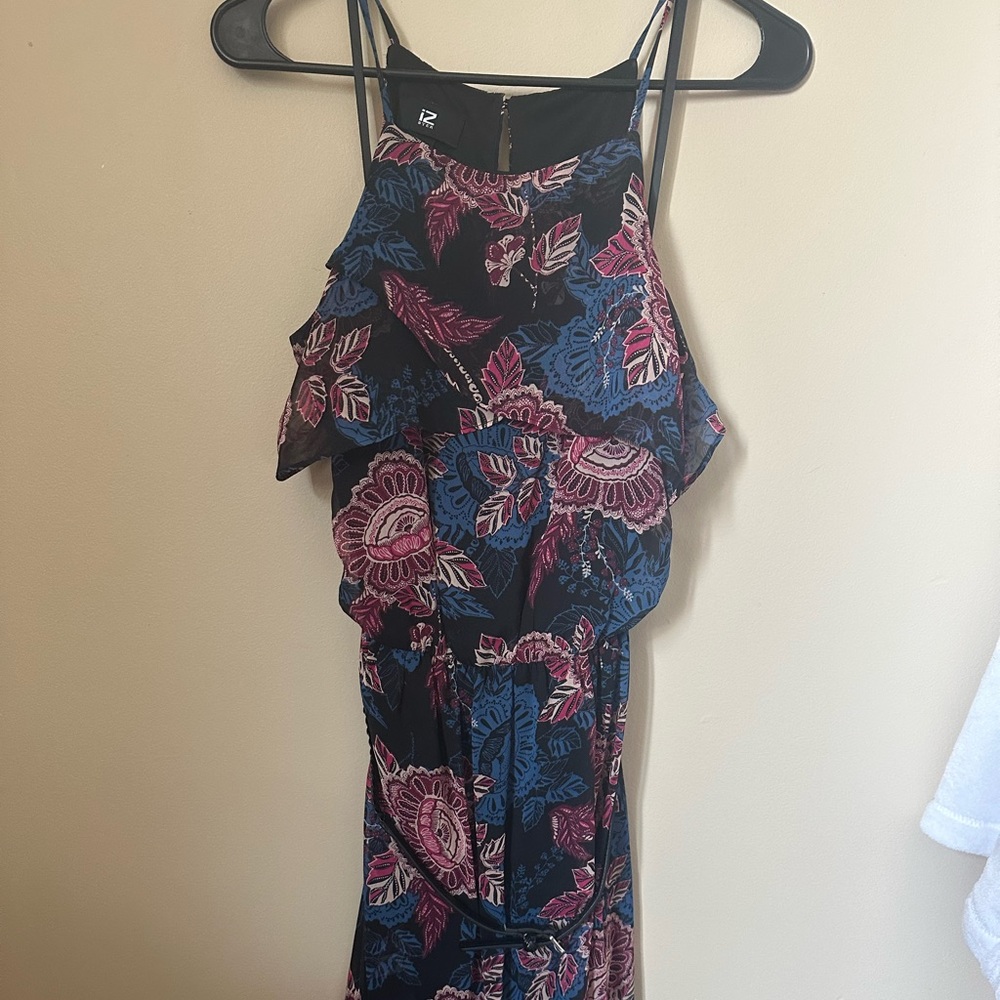Paisley dress with belt